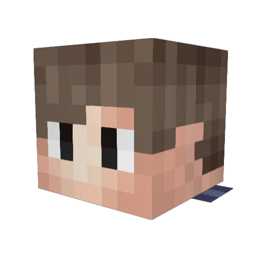 Brevady Minecraft avatar head, 3D render