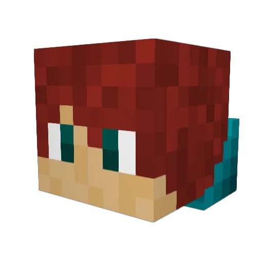 BrewNye Minecraft avatar head, 3D render