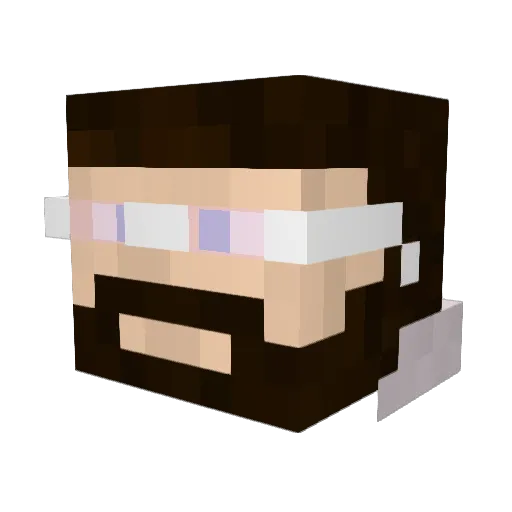 BrewaLager Minecraft avatar head, 3D render