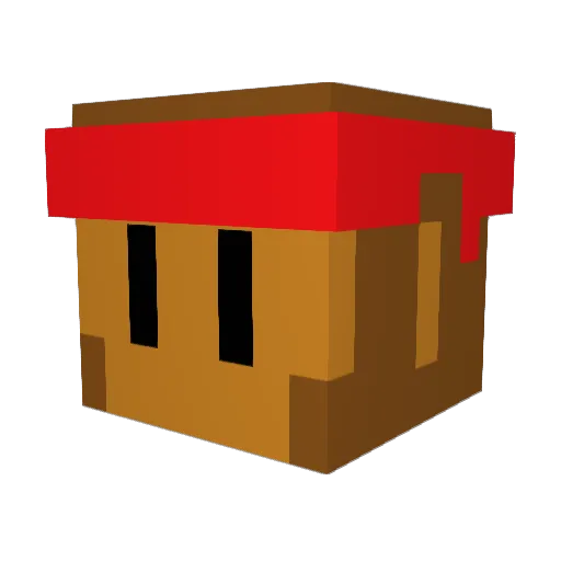 Brewpl Minecraft avatar head, 3D render