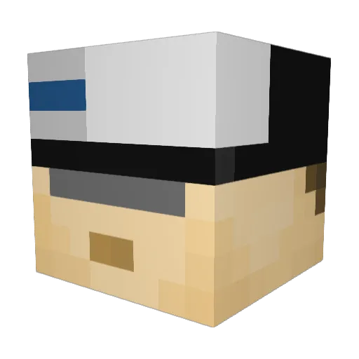 Brews00 Minecraft avatar head, 3D render