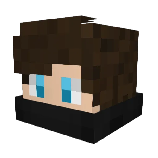 Breygonn Minecraft avatar head, 3D render