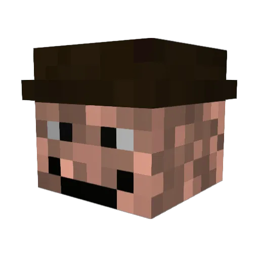 BrezelDE Minecraft avatar head, 3D render