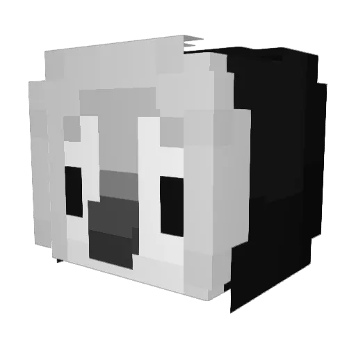 BrezelKong Minecraft avatar head, 3D render