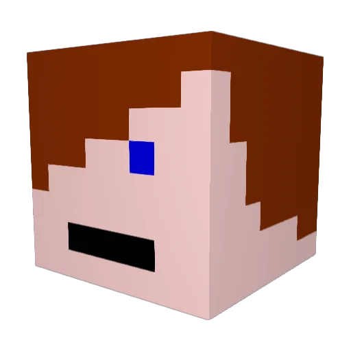 Brezl2000 Minecraft avatar head, 3D render