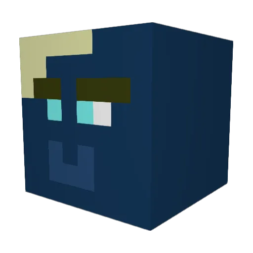 Brezle Minecraft avatar head, 3D render