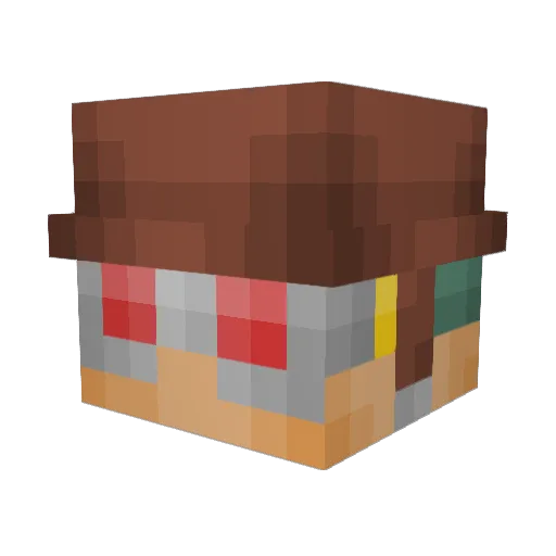 Brezor Minecraft avatar head, 3D render