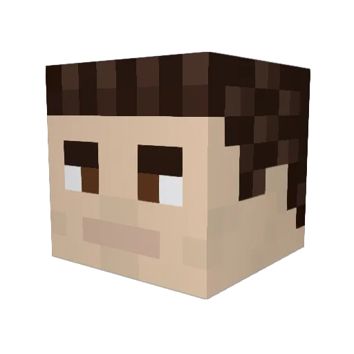 BrezzaBrezza Minecraft avatar head, 3D render