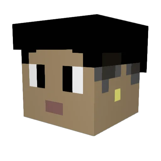 Brezzyy4L Minecraft avatar head, 3D render