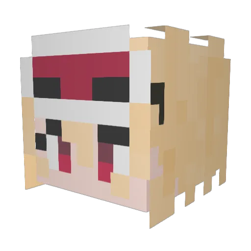 Brget Minecraft avatar head, 3D render