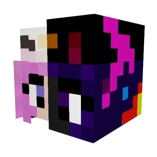 Brgs02 Minecraft avatar head, 3D render