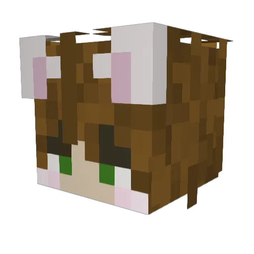 Bri1ish Minecraft avatar head, 3D render