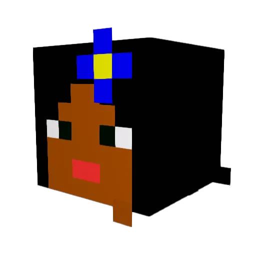 Bri711 Minecraft avatar head, 3D render