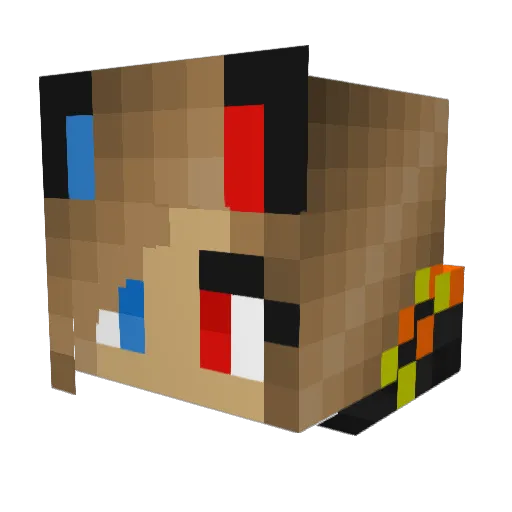 BriRose1 Minecraft avatar head, 3D render