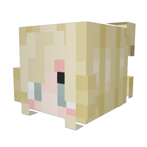 Bri_Art Minecraft avatar head, 3D render