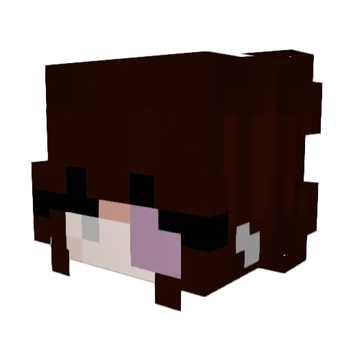 BriaaRose Minecraft avatar head, 3D render