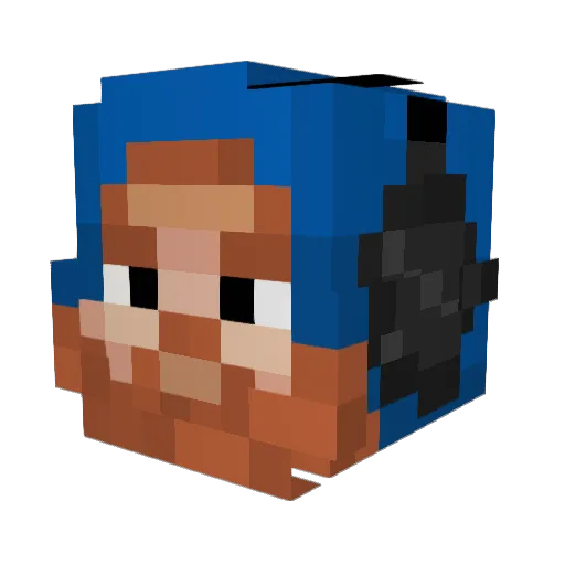 BrianBreynolds Minecraft avatar head, 3D render