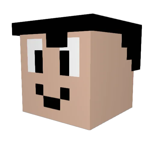 BrianDigital Minecraft avatar head, 3D render