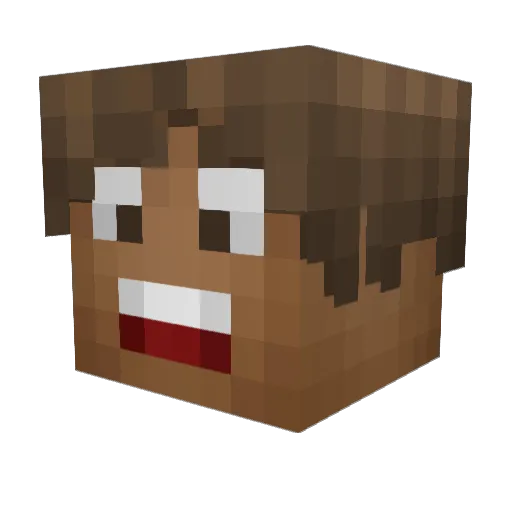 BrianIsFat Minecraft avatar head, 3D render