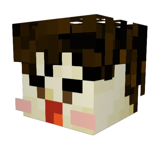 BrianLPL Minecraft avatar head, 3D render