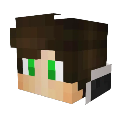 BrianP_TV Minecraft avatar head, 3D render