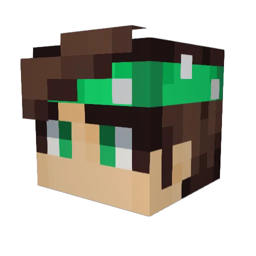 BrianSavage Minecraft avatar head, 3D render
