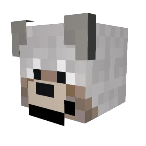 BrianTheLibDog Minecraft avatar head, 3D render