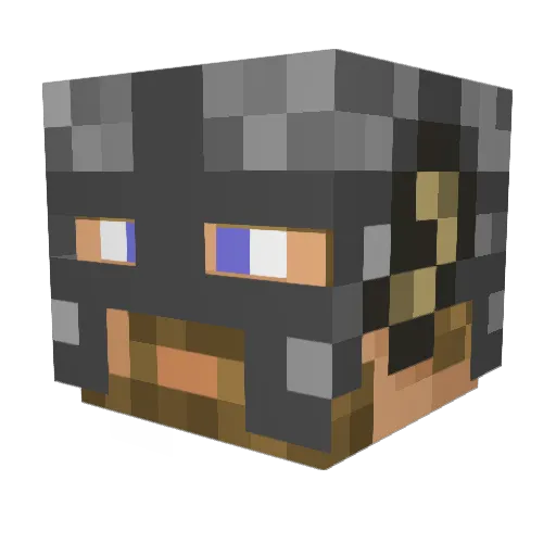 BrianTheZombie24 Minecraft avatar head, 3D render