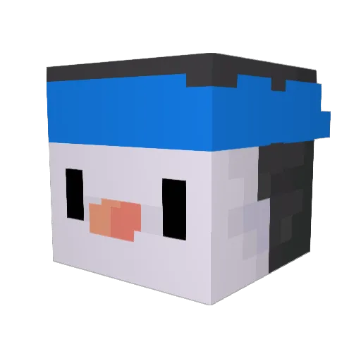 BrianTrinh Minecraft avatar head, 3D render
