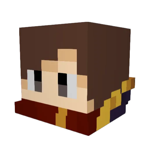 BrianZCB Minecraft avatar head, 3D render