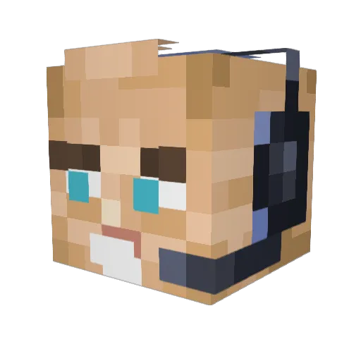 Brian_Peppers Minecraft avatar head, 3D render