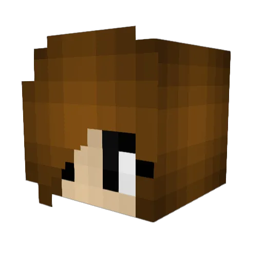 Brianaa Minecraft avatar head, 3D render