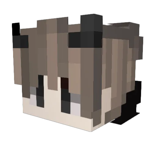 BrianaaK Minecraft avatar head, 3D render