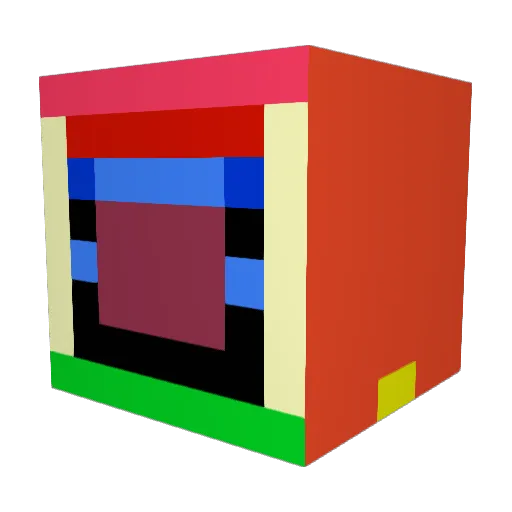 BrianiuX Minecraft avatar head, 3D render