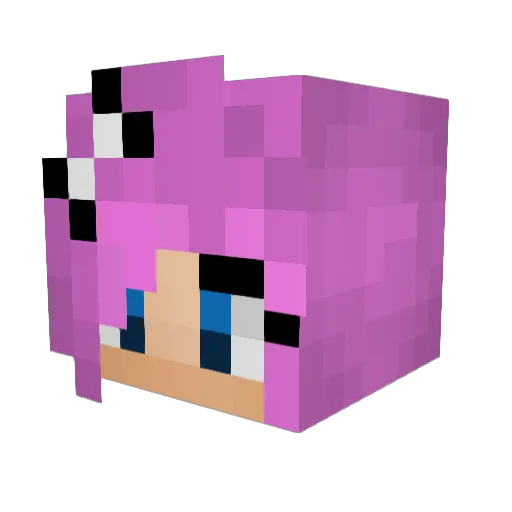 BriannaCat Minecraft avatar head, 3D render