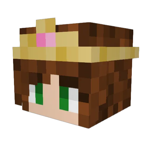 BriannaChow Minecraft avatar head, 3D render