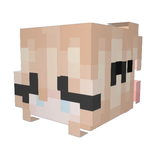 BriannaYuri Minecraft avatar head, 3D render