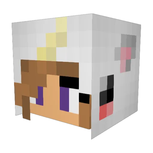 Briannaa Minecraft avatar head, 3D render
