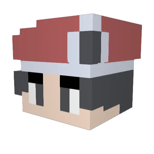Brianzard Minecraft avatar head, 3D render