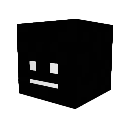 BricDeLet_ Minecraft avatar head, 3D render
