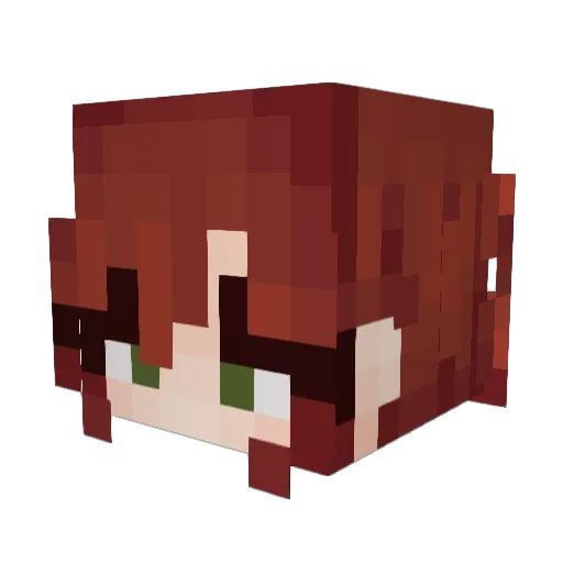 Brichito Minecraft avatar head, 3D render