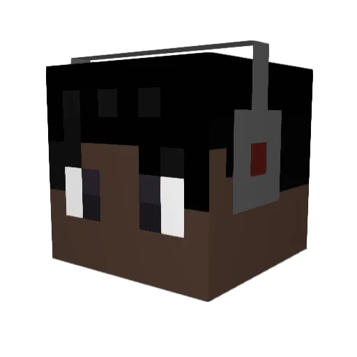 BrickBuster7083 Minecraft avatar head, 3D render