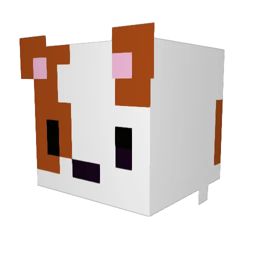 BrickJ Minecraft avatar head, 3D render