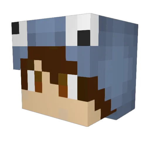BrickJuice Minecraft avatar head, 3D render