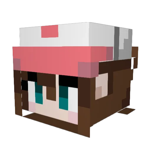 BrickMan5k Minecraft avatar head, 3D render