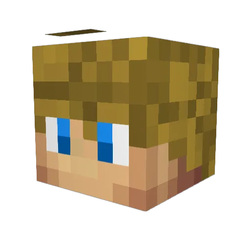 BrickOnAStick Minecraft avatar head, 3D render