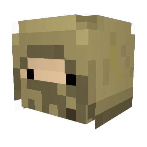 Brick_Foot Minecraft avatar head, 3D render