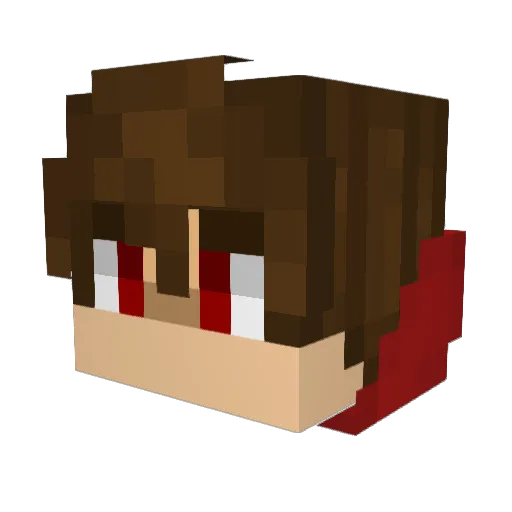 Brickebuh Minecraft avatar head, 3D render
