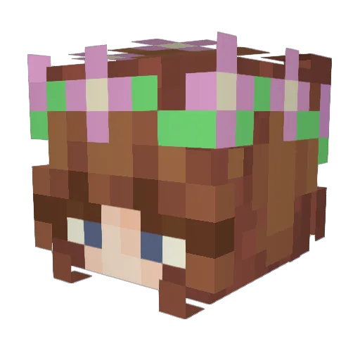 BrickieMass Minecraft avatar head, 3D render