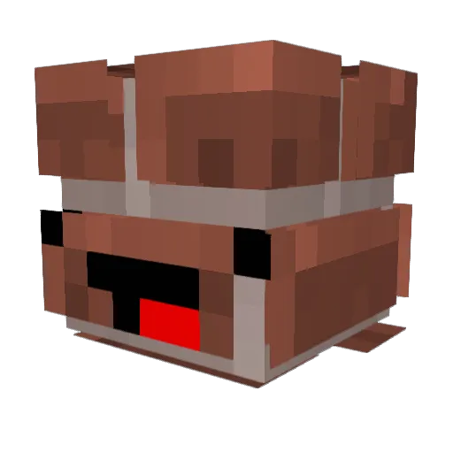 Brickingit Minecraft avatar head, 3D render